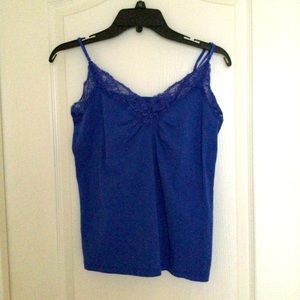 Old Navy Large Blue cami with lace detail